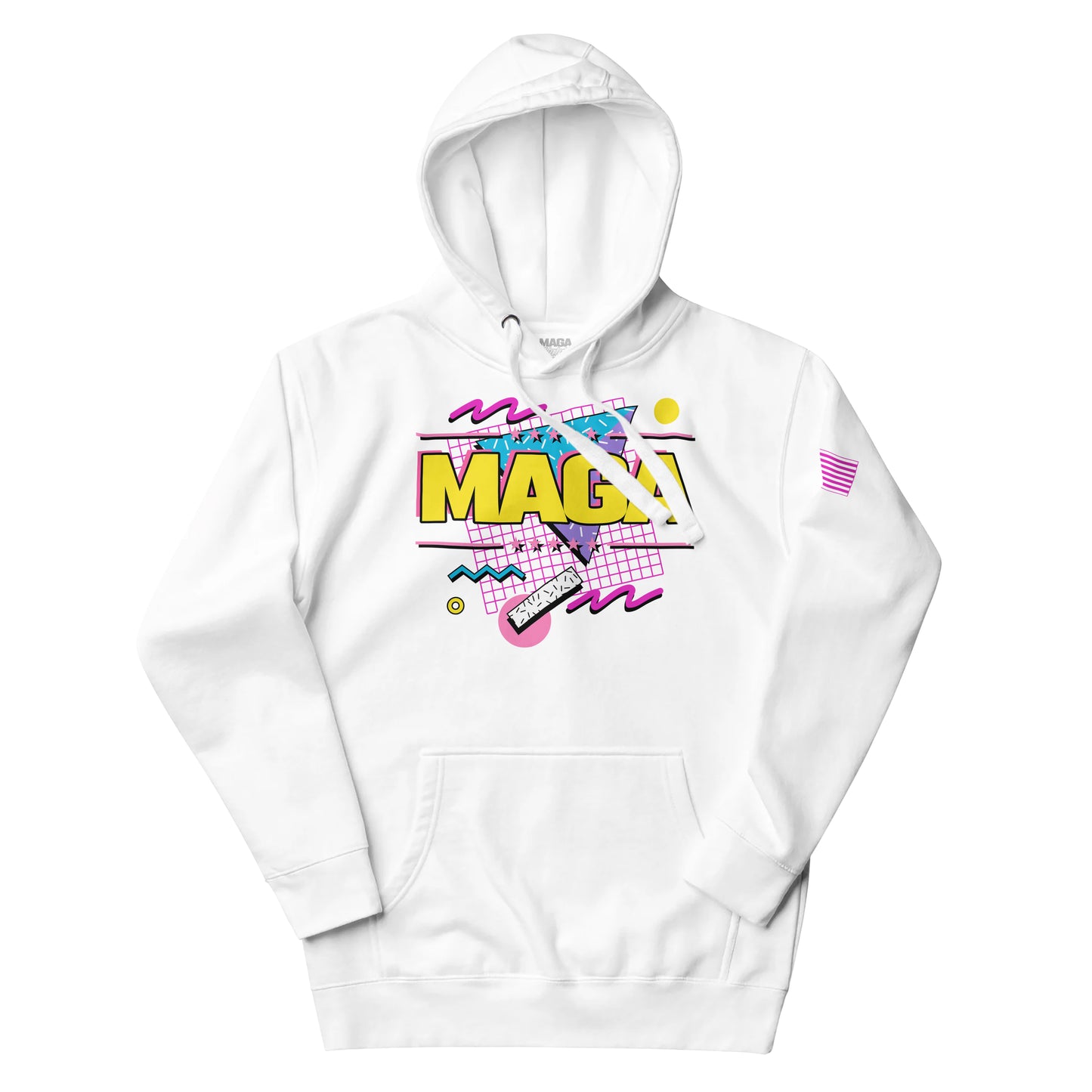 Maga Retro Logo Logo Hoodie - White