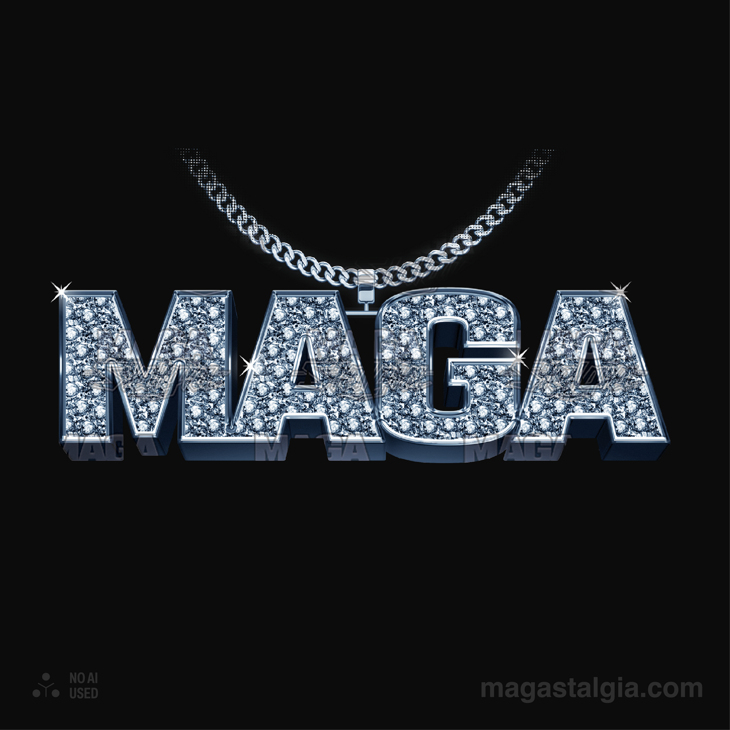 Maga Bling Logo Long Sleeve - Black