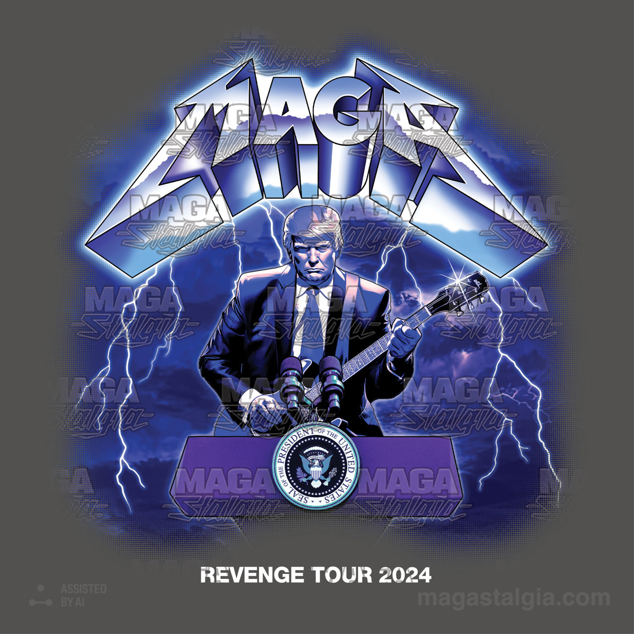 MAGA Revenge Tour 2024 T-Shirt - Asphalt