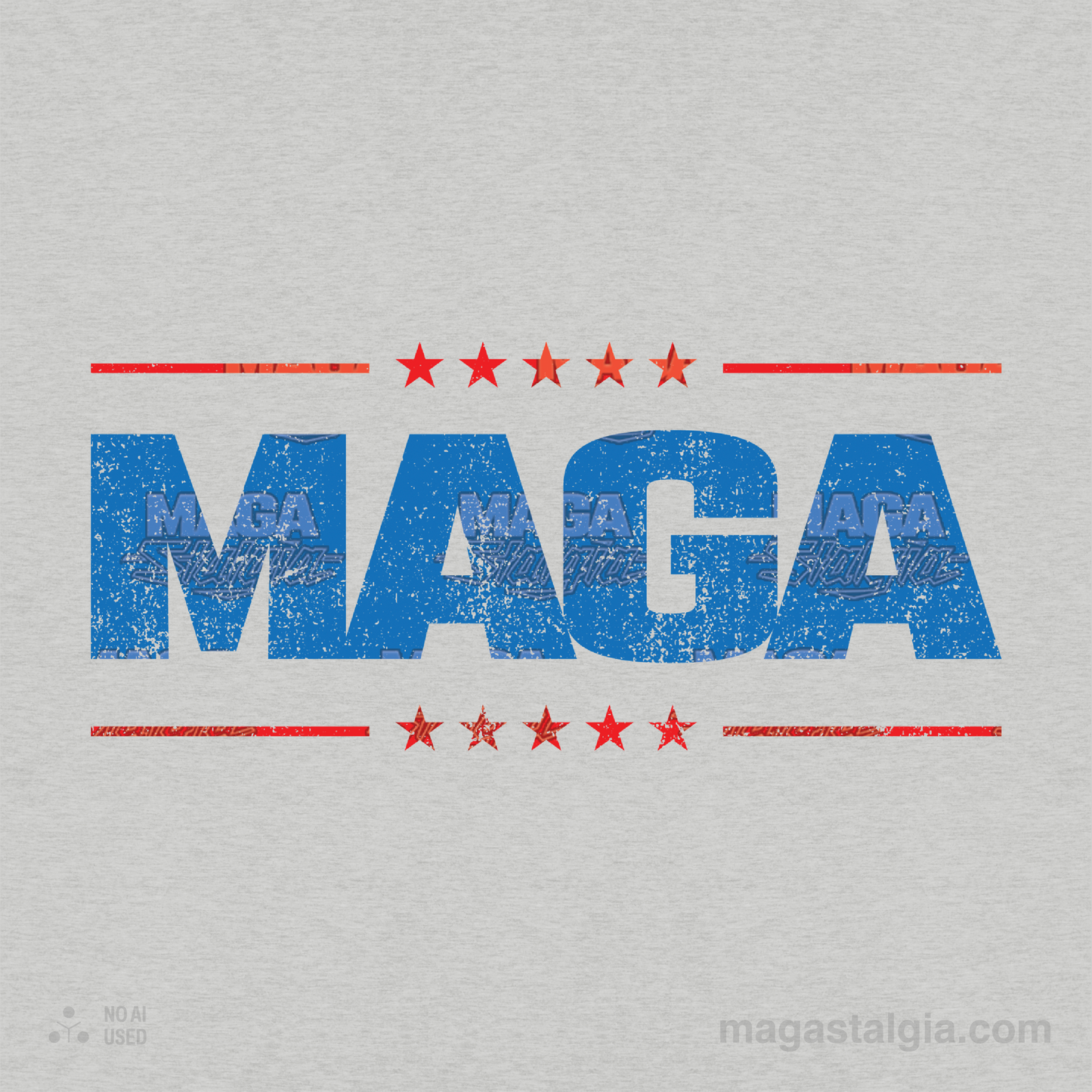 Maga Washed Logo Hoodie - Athletic Heather