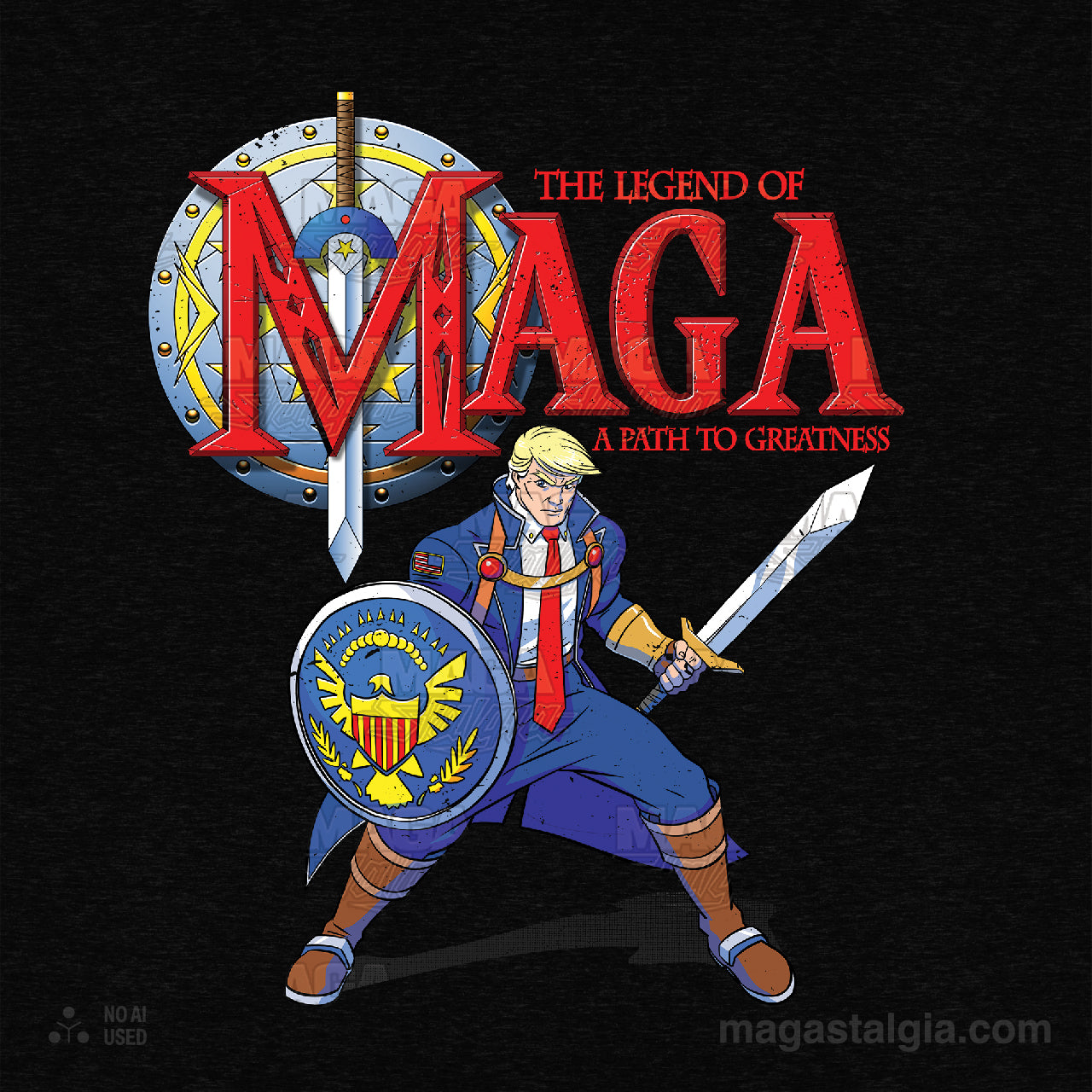 Legend of Maga T-Shirt - Black Heather