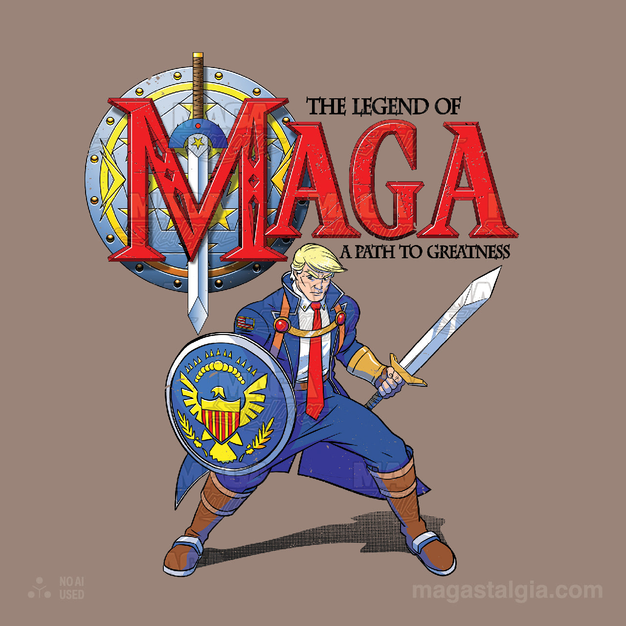 Legend of Maga T-Shirt - Pebble