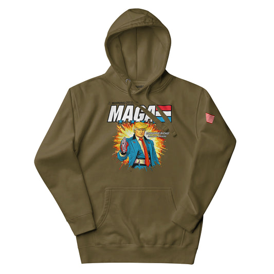 MAGA Commander Hoodie - Military Green