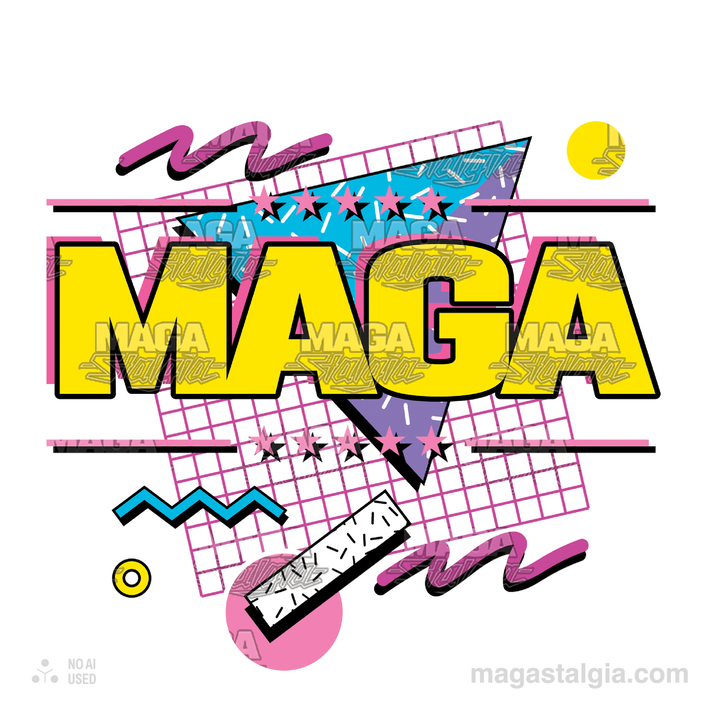 Maga Retro Logo Logo Hoodie - White