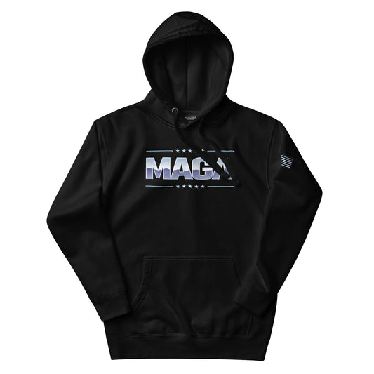 Maga Chrome Logo Hoodie - Black