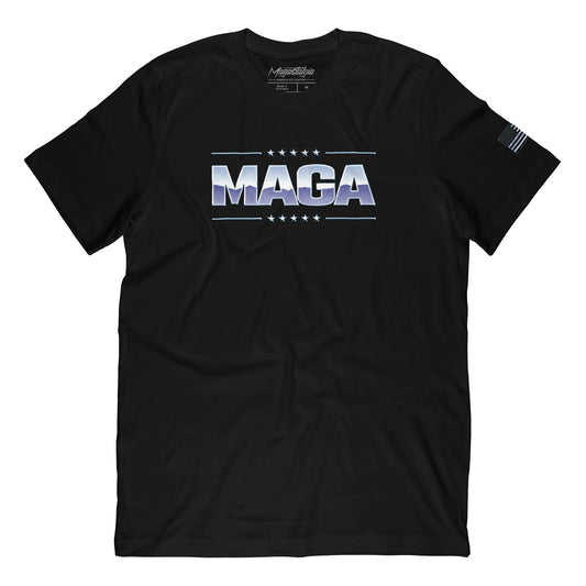 Maga Chrome Logo T-Shirt - Black