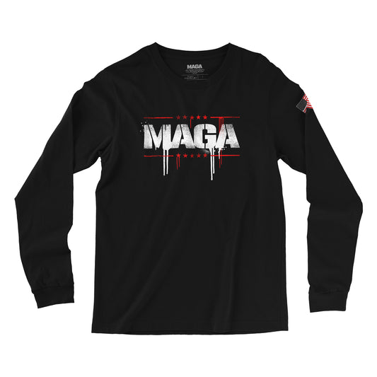 Maga Drip Logo Long Sleeve - Black