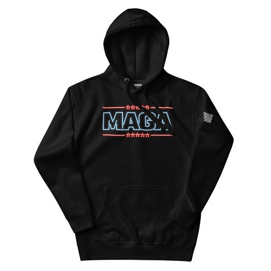 Maga Neon Logo Hoodie - Black