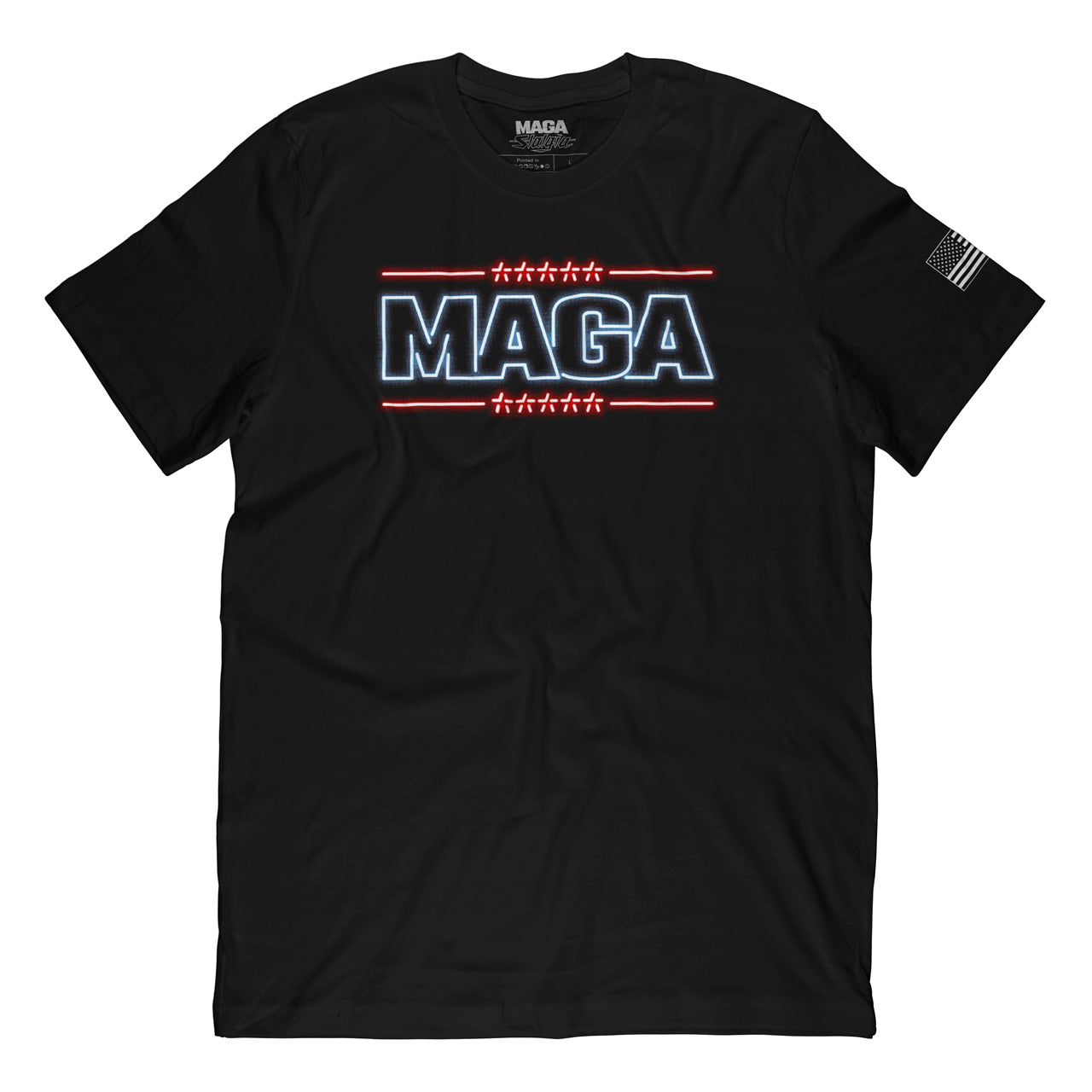 Maga Neon Logo T-Shirt - Black