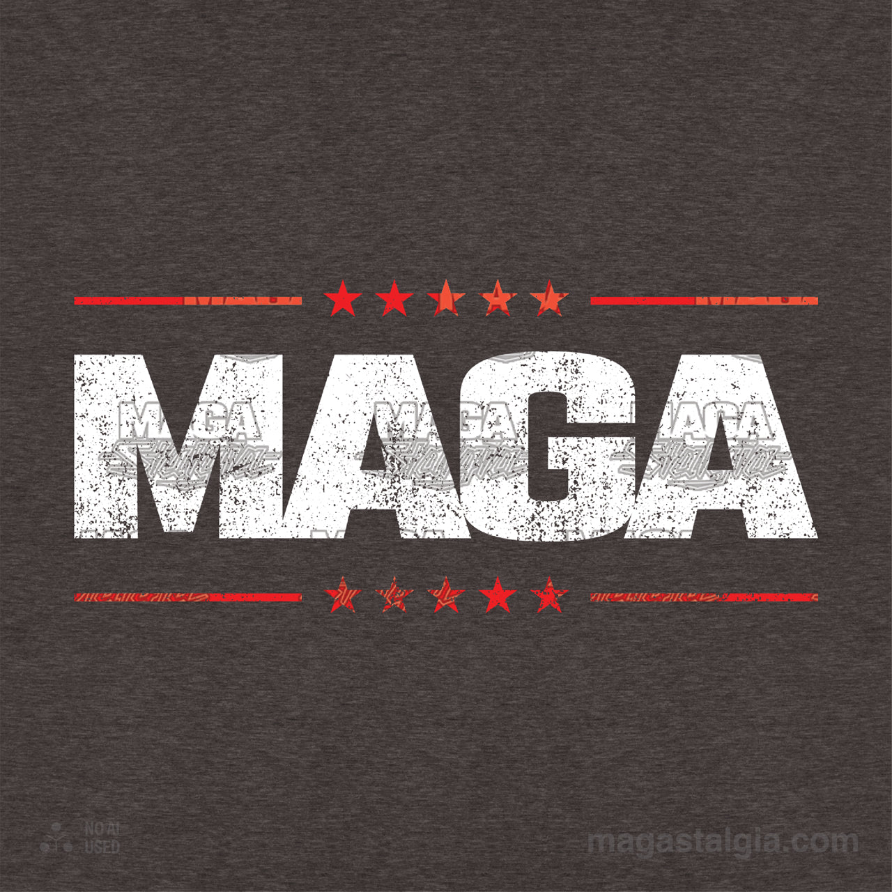 Maga Washed Logo Hoodie - Charcoal Heather