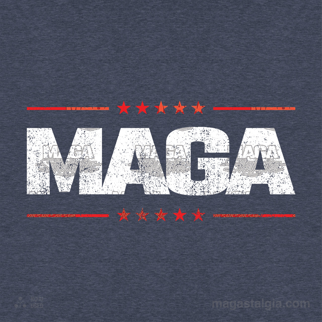 Maga Washed Logo Long Sleeve - Heather Navy