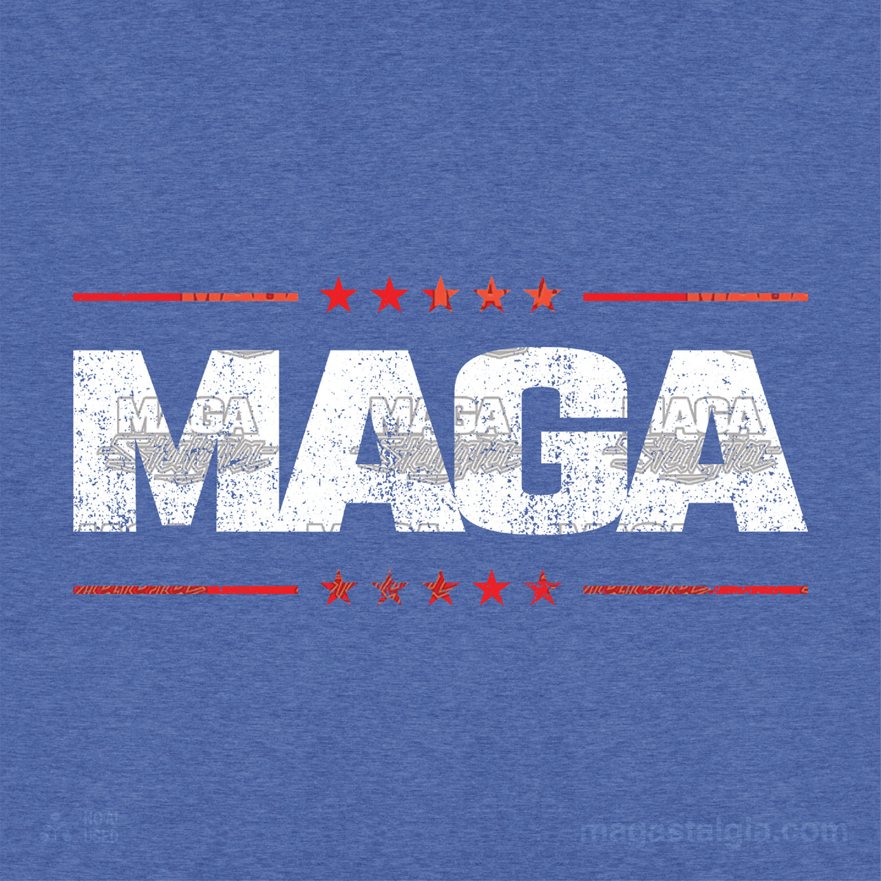 Maga Washed Logo T-Shirt - Heather Royal