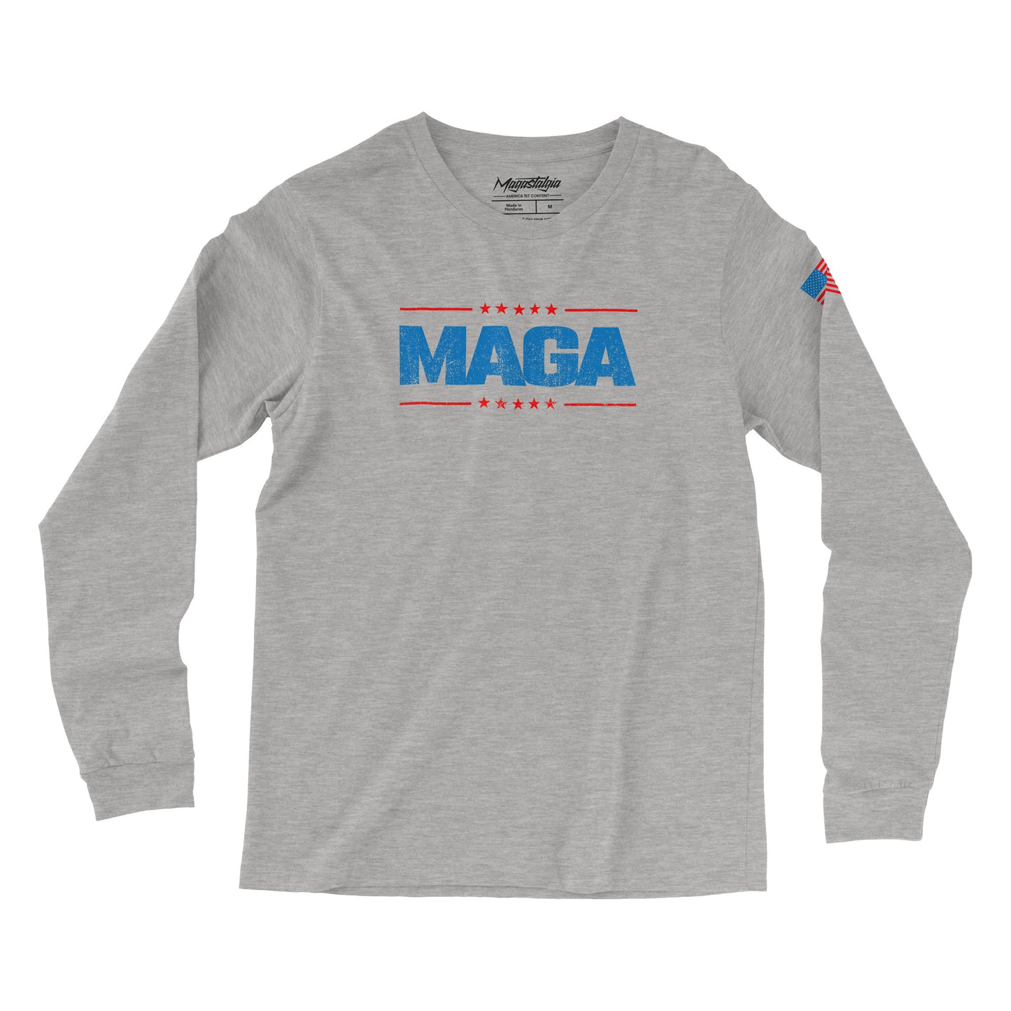 Maga Washed Logo Long Sleeve - Athletic Heather