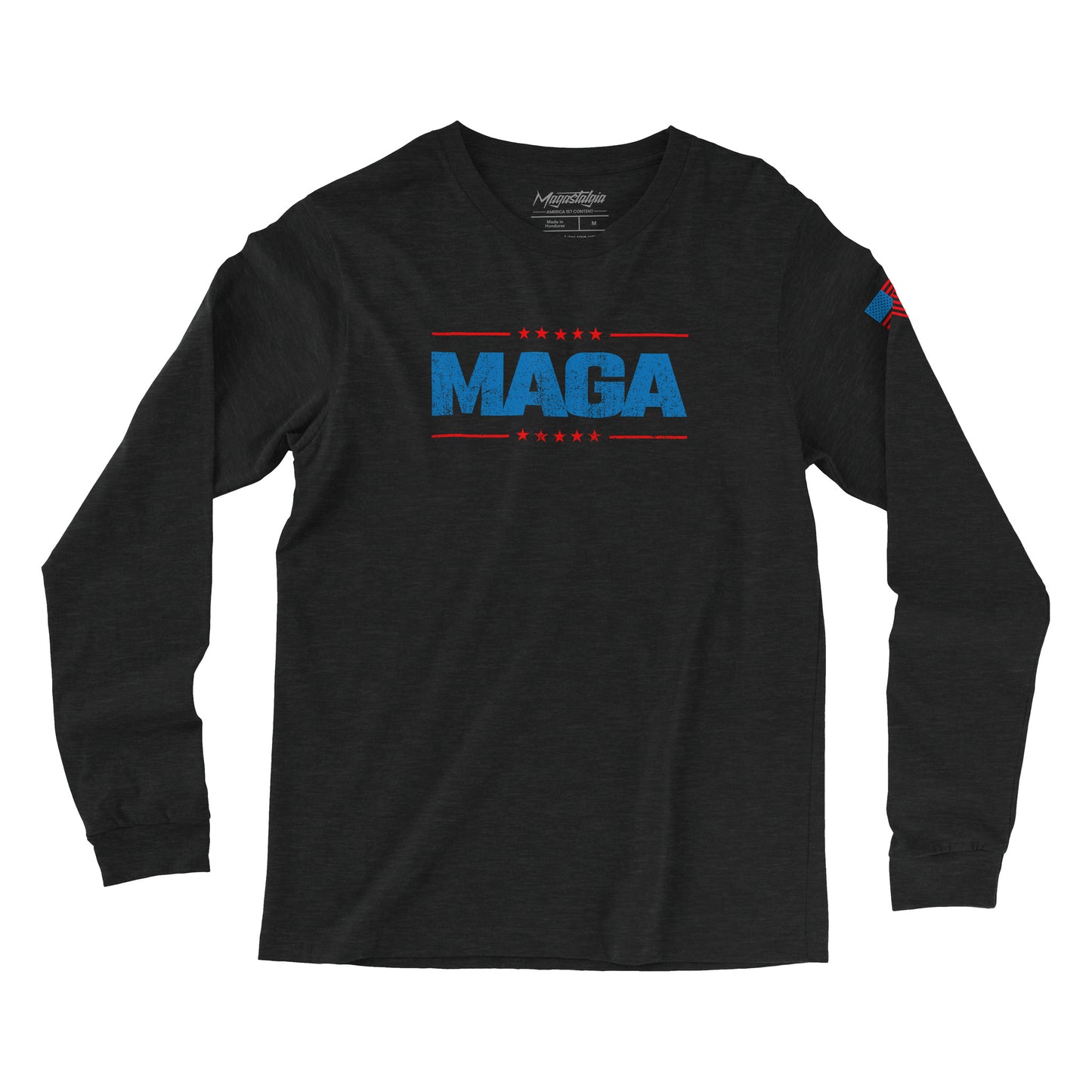 Maga Washed Logo Long Sleeve - Black Heather