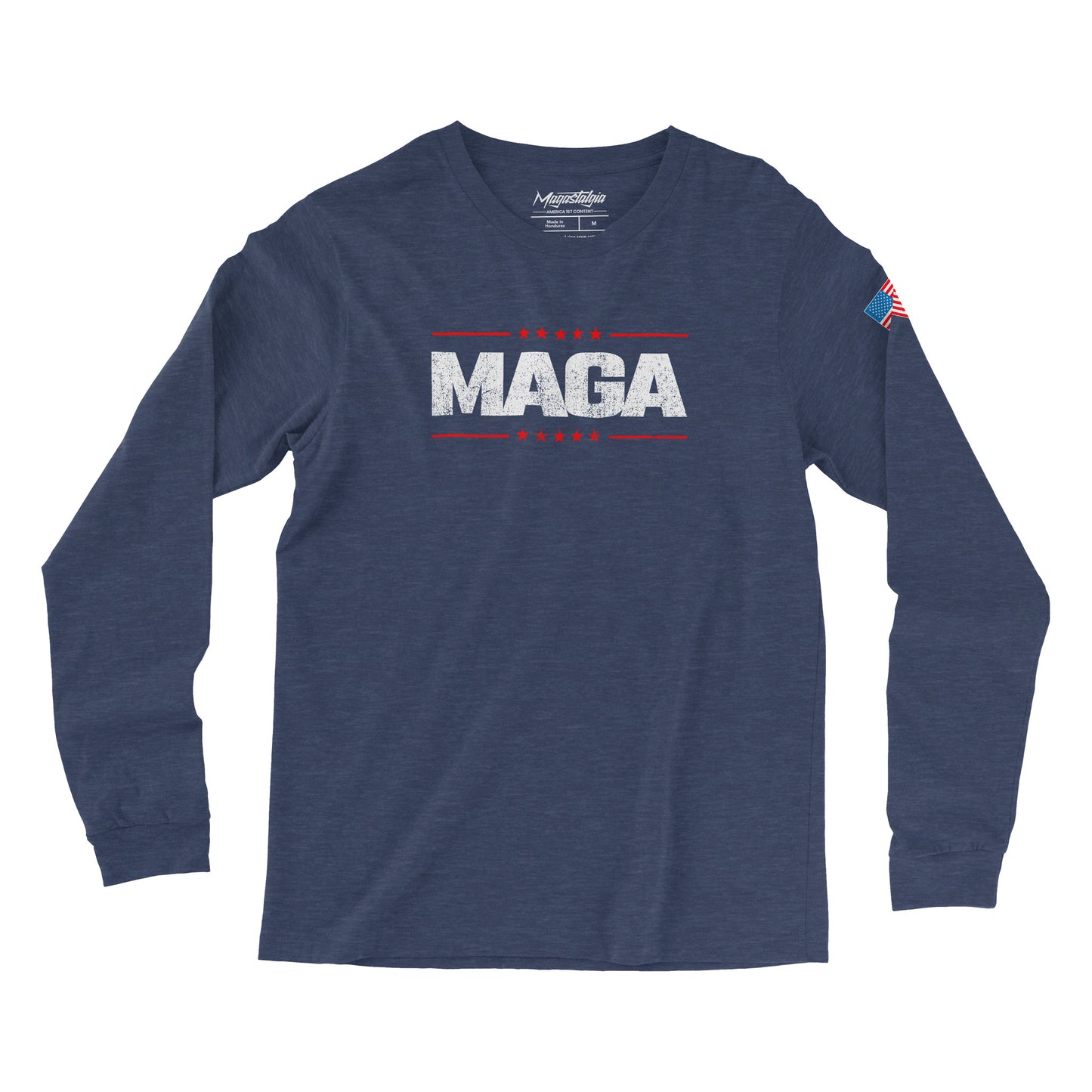 Maga Washed Logo Long Sleeve - Heather Navy