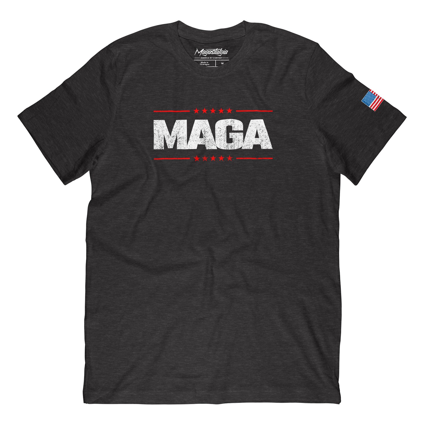 Maga Washed Logo T-Shirt - Dark Grey Heather